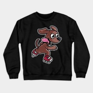 Dog Retro Roller Skate product Crewneck Sweatshirt